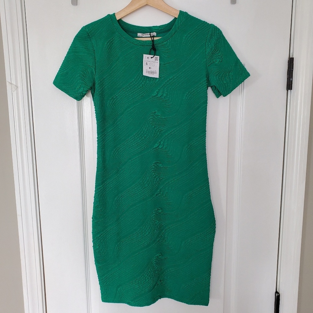 Zara Green bodycon Dress.